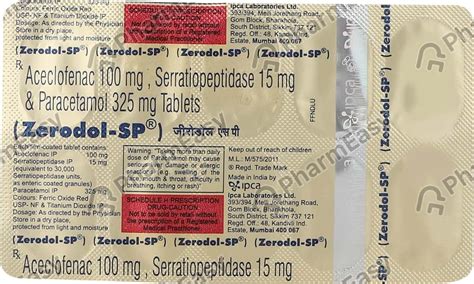 Zerodol Sp Strip Of Tablets Uses Side Effects Price Dosage