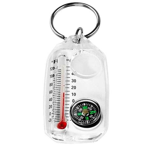 3 in 1 Portable Compass And Thermometers Keychain Outdoor Hiking Sports - Walmart.com