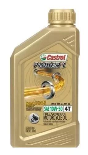 Aceite Sintetico Moto Castrol Power 10w50 Caja Con 4 946ml