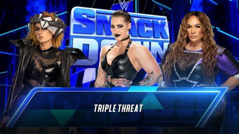 WWE SMACKDOWN LIVE FULL MATCH Rhea Ripley VS Nia Jax VS Becky Lynch