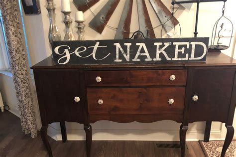 Get Naked Sign Farmhouse Bathroom Sign Distressed Sign Bath Sign Naked Sign Etsy