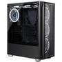 Gabinete Gamer Rise Mode Z Glass Lateral Em Vidro Fum Preto Rm