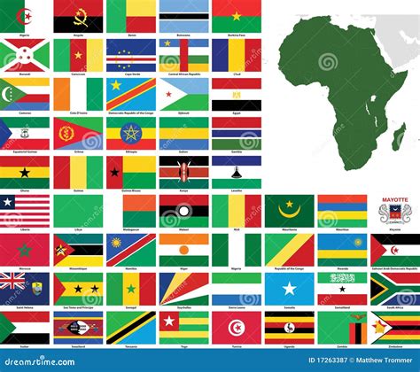 Africa Vector Flags And Maps Stock Vector Illustration Of Algeria