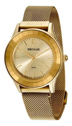 Reloj analógico dorado Seculus 77133lpsvds1 para mujer MercadoLibre