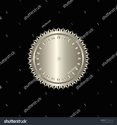 Vector Certificate Silver Foil Seal Isolated Stock Vector (Royalty Free ...