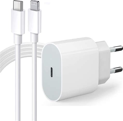 Iphone 12 Oplaadstekker 20w Usb C Power Oplader Met Kabel 1 Meter Apple Iphone 12