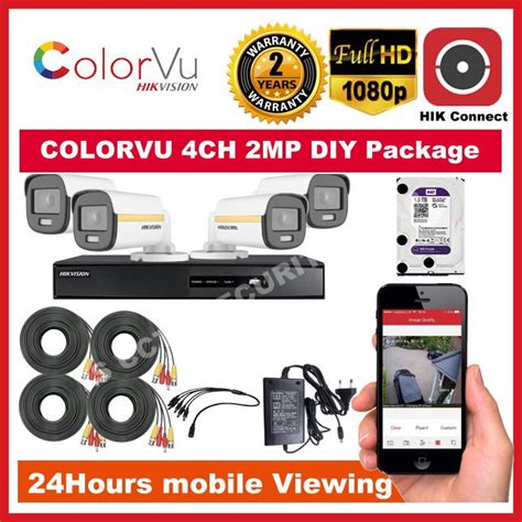 Customize Hikvision Colorvu Ch Mp Cctv Audio Package Diy Kit P