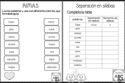 Ejercicios Para Separar Sílabas Material Para Maestros