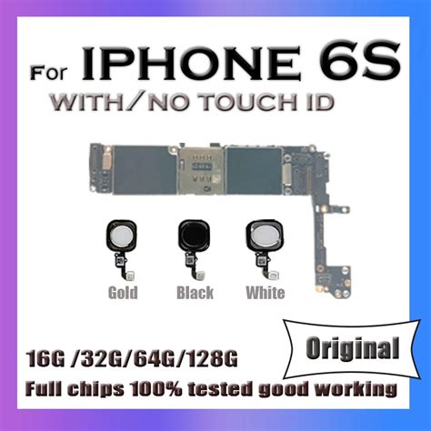 Original For Iphone 6s Motherboard With No Touch Id Mainboard With