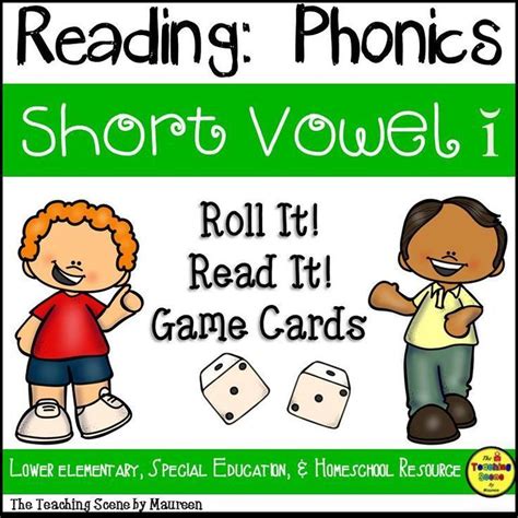 Short Vowel ĭ Roll It Read It Words And Sentences Game Cards Phonics