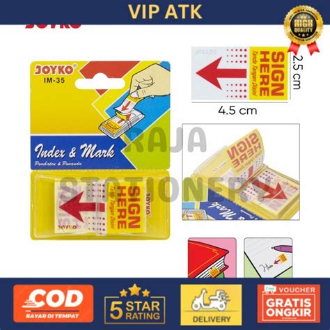 Jual Joyko SIGN HERE Memo Stick Index Notes Sticker Tanda Tangan IM 35