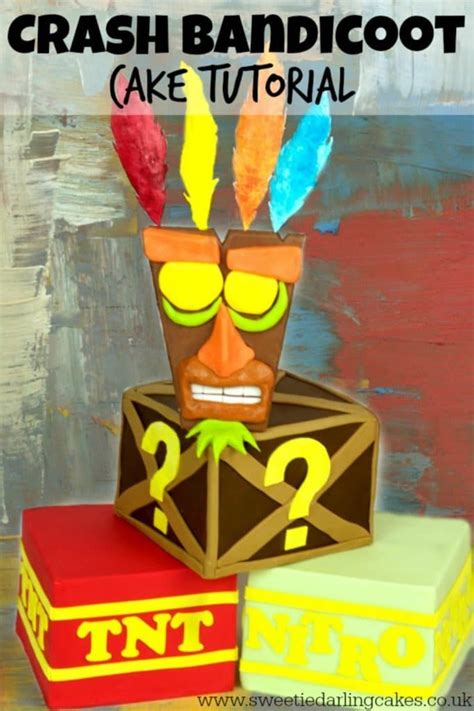 Crash Bandicoot Cake Tutorial Sweetie Darling Cakes Crash Bandicoot Retro Video Game Party