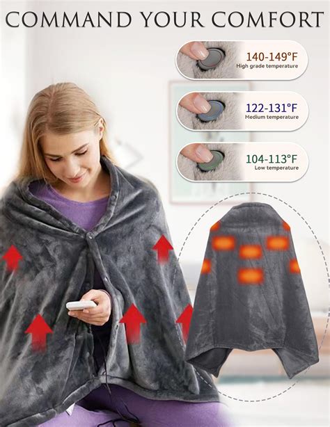 Heated Throw Blanket Battery Operated Electric Throw Office Blanket