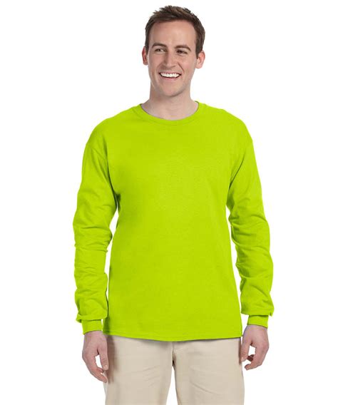 Gildan Long Sleeve Ultra Cotton T Shirt Safety Yellow — Daves New York