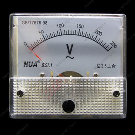 Ac 250v Analog Voltmeter Panel Pointer Volt Voltage Meter Gauge 85l1 0 250v Ac Ebay