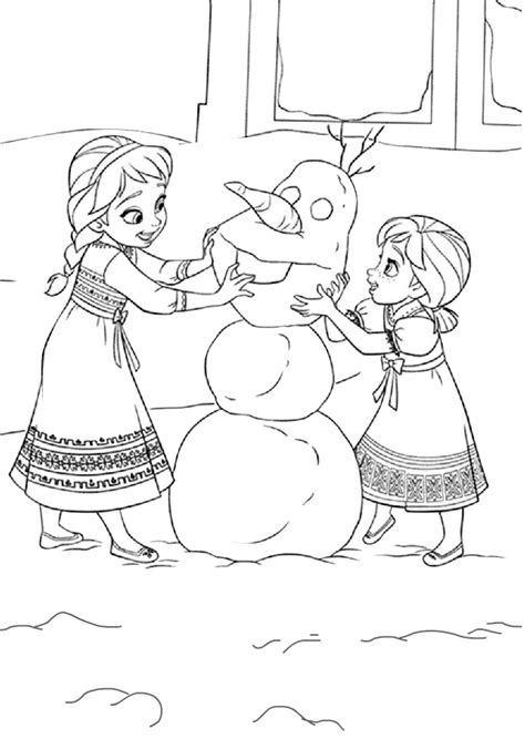 Frozen Baby Sisters Elsa and Anna Coloring Pages - Print Color Craft