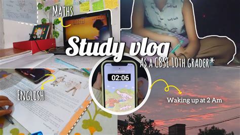 Cbse Th Grader Study Vlog Waking Up At Am For Studying Physics