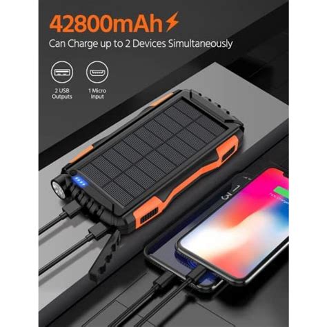 Solar Power Banksolar Charger42800mah Power