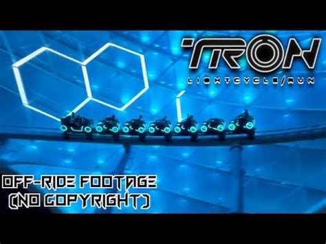 TRON Lightcycle Run Off Ride Footage Day Night Walt Disney World