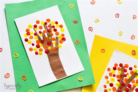 Fall Fingerprint Trees Craft Typically Simple