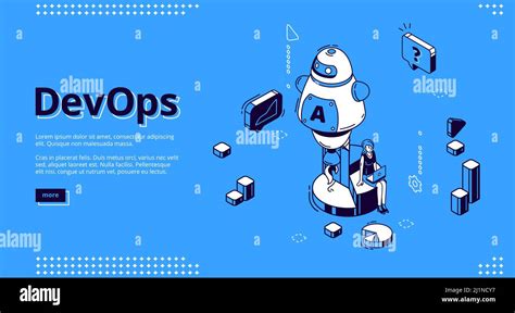 Banner De Devops Concepto De Operaciones De Desarrollo Comunicación De Programadores E