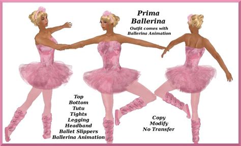 Second Life Marketplace Ballerina Costume Includes Ballerina Animation