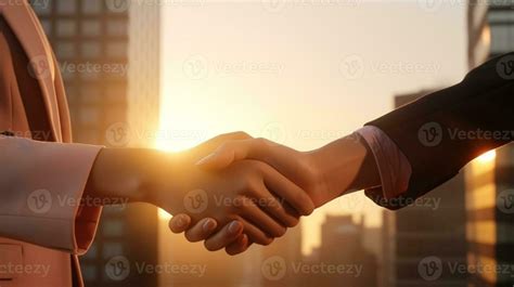 Business Women Handshake With Blur Background Generative AI 25946791