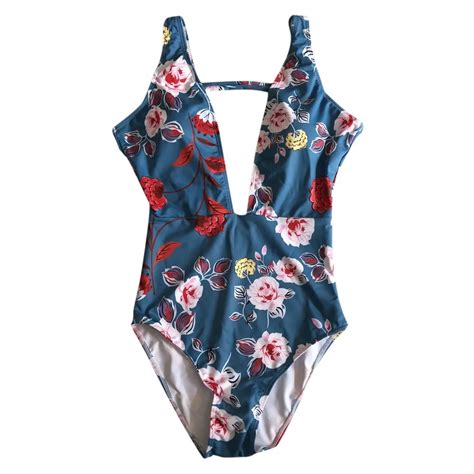 Womail 2019 Sexy Floral One Piece Swimsuit One Piece Swimsuit Bathing