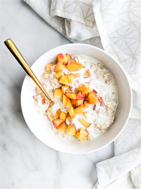 Peaches And Cream Overnight Oats