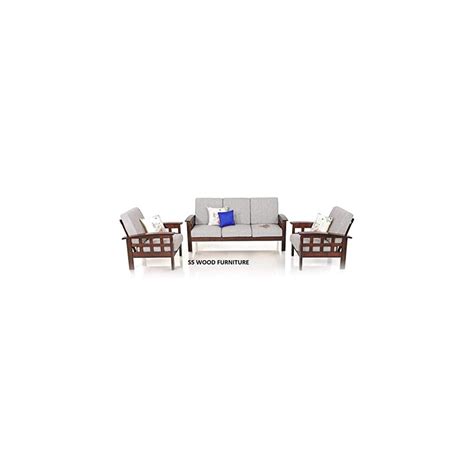 SS WOOD FURNITURE Sheesham Solid Wood Sydney Style Sofa Set 5 Seater