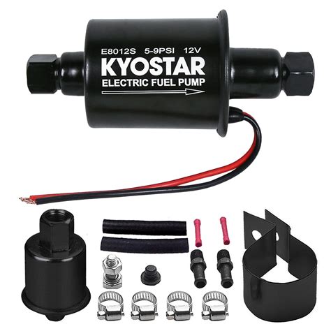 Kyostar Universal Micro Electric Fuel Pump Low Pressure Pump E8012s 12v 5 9 Psi Shopee Malaysia