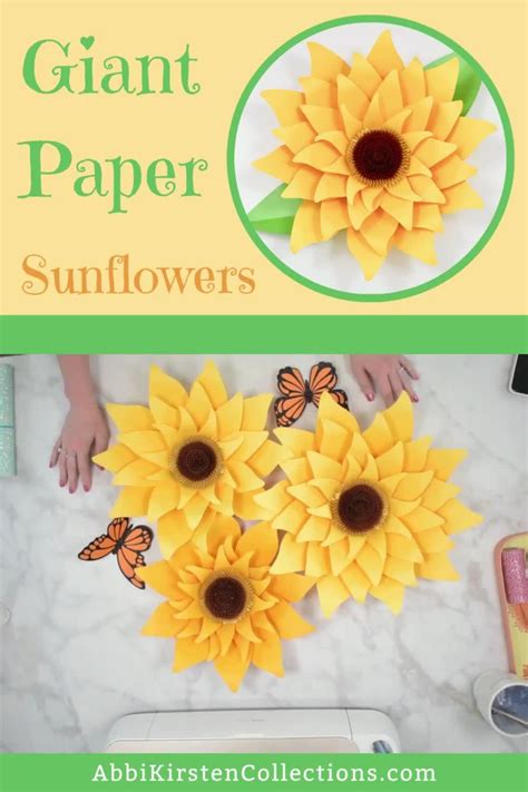 Giant Paper Sunflower Tutorial Large Paper Sunflower Templates Artofit