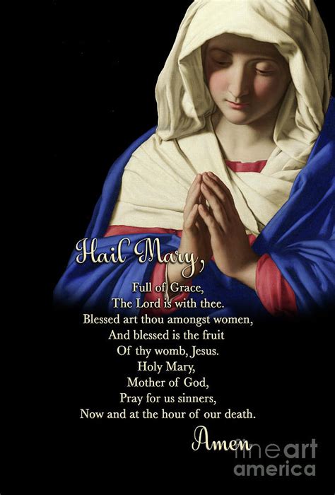 Hail Mary In English Digital Art By Armor Of God Store Pixels