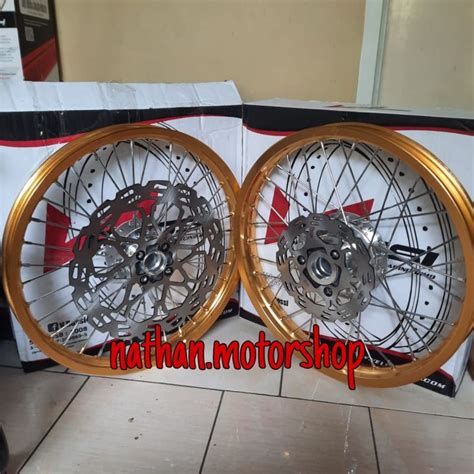 ROSSI Velg Rossi Paketan Satria FU Plus Piringan Depan Belakang Gold