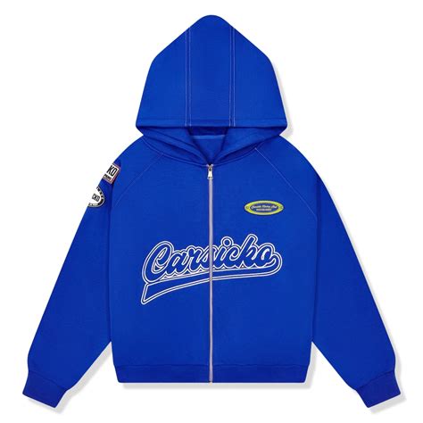 Carsicko Racing Club Zip Up Blue Hoodie