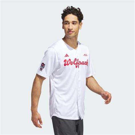 adidas NC State Baseball Jersey - White | Men's Baseball | adidas US