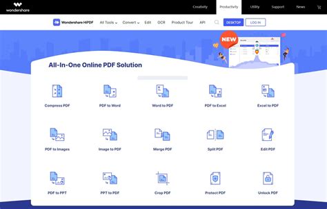 Wondershare HiPDF Creative Online PDF Converter Editor To Boost