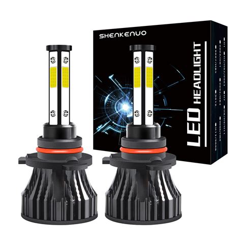 Shenkenuo Led Headlight Super Bright Bulbs Kit White Hi Low Beam