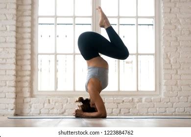 Flexible White Woman Red Leotard Red Stock Photo Shutterstock