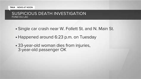 Fond du Lac police investigating suspicious death after crash