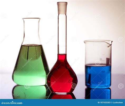 Flasks And Test Tubes In A Chemistry Lab Stock Image Image Of Flask