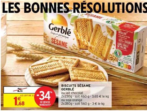 Promo Biscuits Sésame Gerblé chez Intermarché Hyper iCatalogue fr