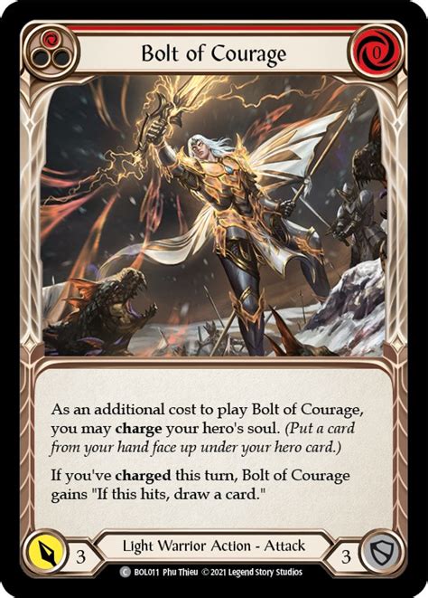 Bolt Of Courage Red Blitz Deck Monarch Boltyn Flesh And Blood TCG