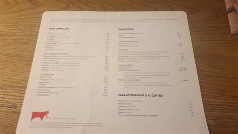 Menu at Bodega El Capricho restaurant Jiménez de Jamuz c Carrobierzo