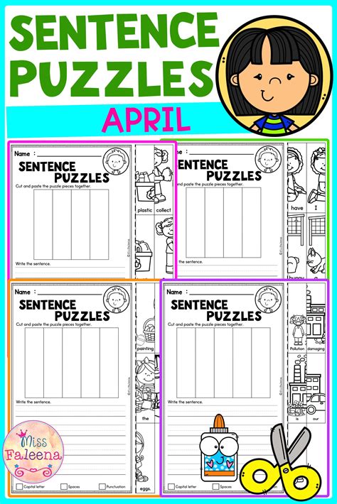 April Sentence Puzzles