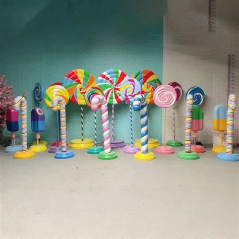 Candyland Christmas Decoration Giant Fibreglass Candy Candy Cane Statue