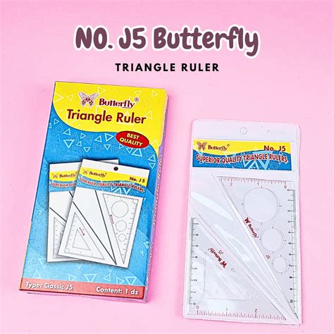 Penggaris Segitiga Butterfly Set Triangle Ruler Butterfly Lazada