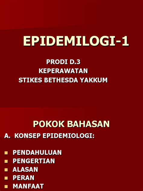 PDF EPIDEMIOLOGI D 3 Ppt DOKUMEN TIPS