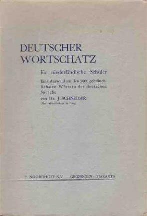 Deutscher Wortschatz F R Niederl Ndische Sch Ler