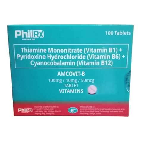 Amcovit B Nervita Vitamin B Complex B B B Tablets Shopee